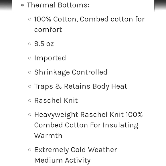 Extreme Winter Thermal Cotton Military Expedition Men's Indera Mills Drawer - Picture 6 of 6